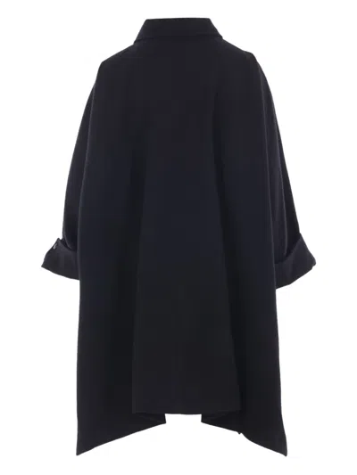 Yohji Yamamoto Button-fastening Single-breasted Coat In Blue
