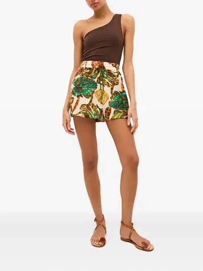 Marie Oliver Ana Tropical-print Drawstring Shorts In Multi