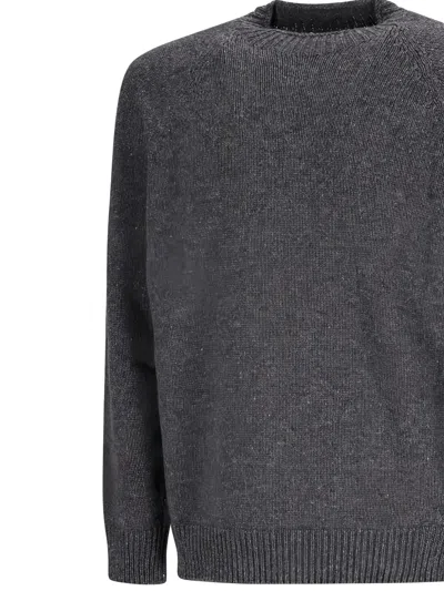 Lardini Raglan-sleeve Sweatershirt In Gray