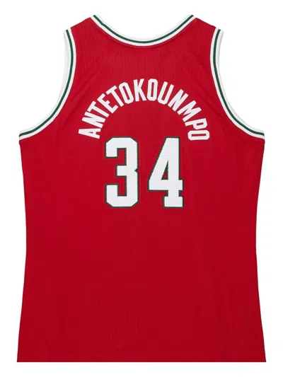 Mitchell & Ness Nba Milwaukee Bucks 2014 Giannis Antetokounmpo Jersey In Red