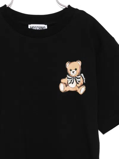 Moschino Bear-print T-shirt In Black