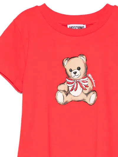 Moschino Bear-print T-shirt In Red
