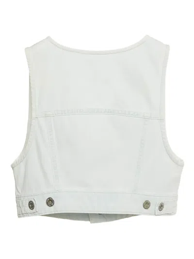 Pre-owned Miu Miu Denim Cropped Vest