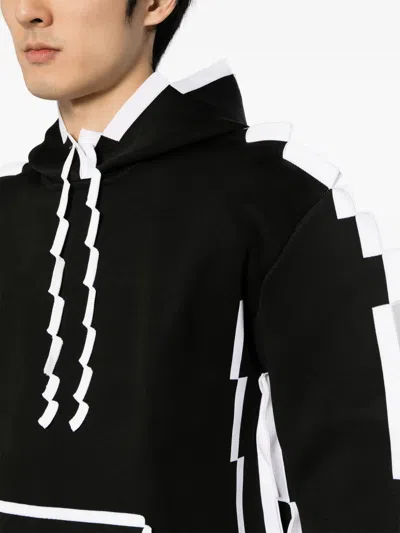 Loewe Pixelated Knitted Hoodie In Black