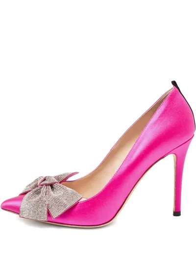Pre-owned Sjp By Sarah Jessica Parker Satin Bow Pumps