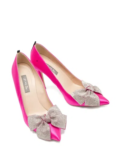 Pre-owned Sjp By Sarah Jessica Parker Satin Bow Pumps