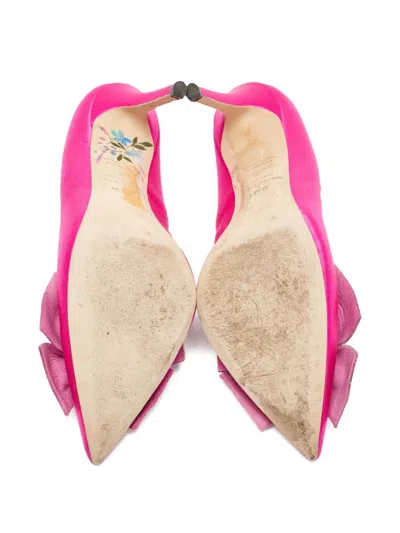 Pre-owned Sjp By Sarah Jessica Parker Satin Bow Pumps