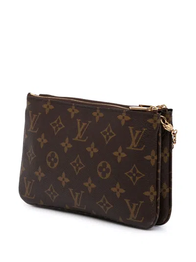 Pre-owned Louis Vuitton 2019 Monogram Double Zip Pochette Illustre Vivienne Shanghai Crossbody Bag