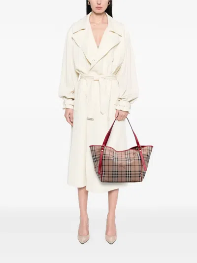 Pre-owned Burberry 2000-2017 Small Haymarket Check Coated Canvas Canterbury Tote Bag