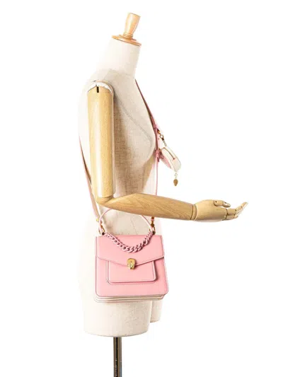 Pre-owned Bvlgari 2021 Limited Edition Calfskin Serpenti Forever Chain Top Handle Bag Satchel