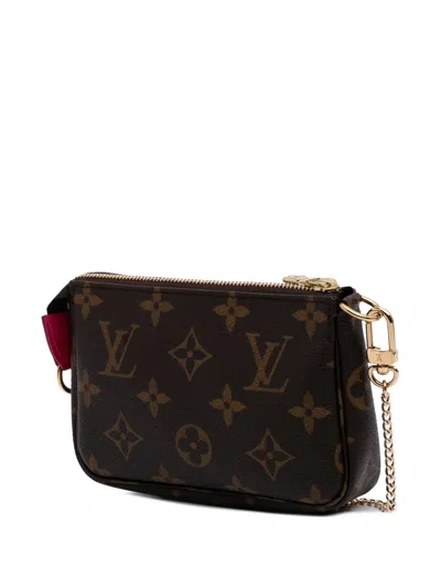 Pre-owned Louis Vuitton 2020 Monogram Vivienne Christmas Roller Coaster Mini Pochette Accessoires Handbag