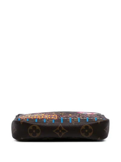 Pre-owned Louis Vuitton 2020 Monogram Vivienne Christmas Roller Coaster Mini Pochette Accessoires Handbag