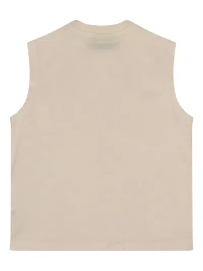 Barrow Sleeveless Logo-print Top In Nude