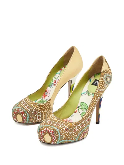 Pre-owned D&g 120mm Paisley Platform Pumps