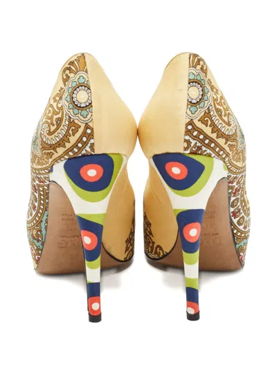 Pre-owned D&g 120mm Paisley Platform Pumps