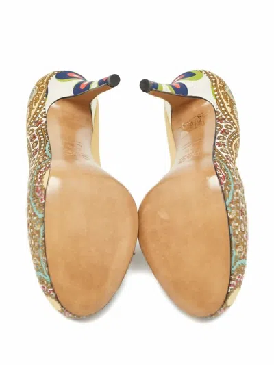 Pre-owned D&g 120mm Paisley Platform Pumps