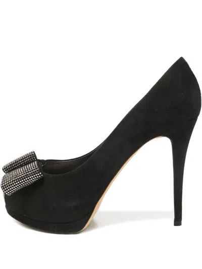 Pre-owned Giuseppe Zanotti Vintage Crystal-bow Peep-toe Pumps