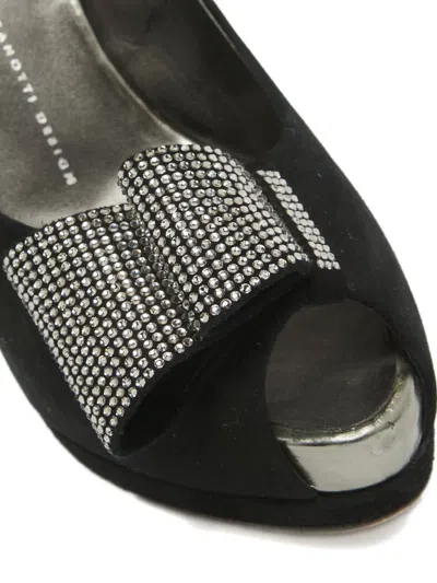 Pre-owned Giuseppe Zanotti Vintage Crystal-bow Peep-toe Pumps