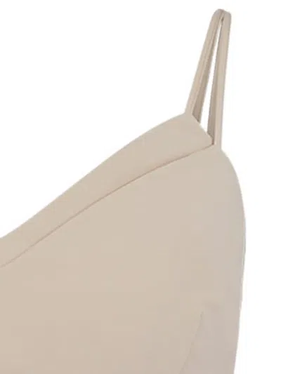 Simona Corsellini V-neckline Spaghetti-strap Top In Nude