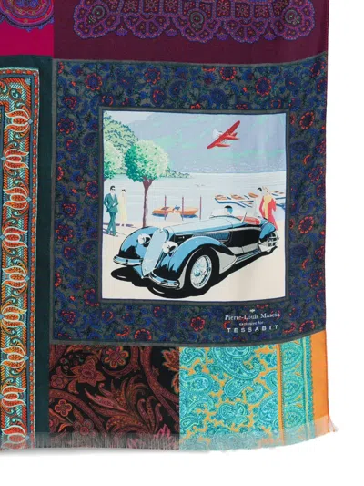 Pierre-louis Mascia Pierre Louis Mascia Lago Di Como Silk Printed Scarf In Multi