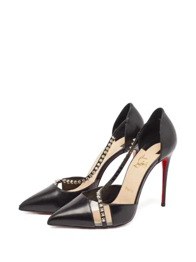 Pre-owned Christian Louboutin 100mm Spike Cross Pumps