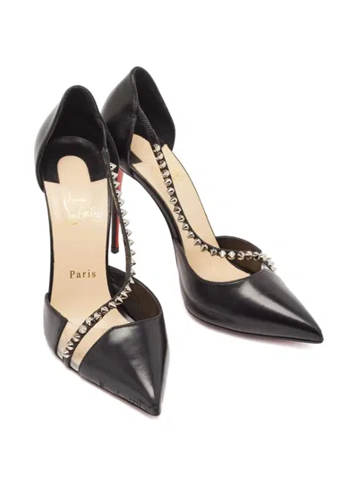 Pre-owned Christian Louboutin 100mm Spike Cross Pumps