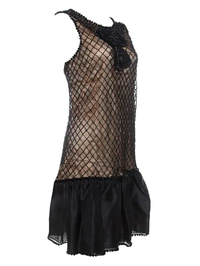Pre-owned Valentino Beaded Silk Dress