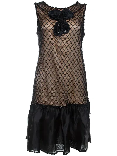 Pre-owned Valentino Beaded Silk Dress