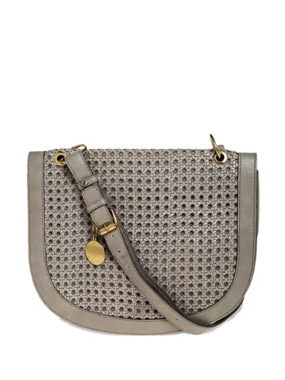 Pre-owned Stella Mccartney Alexa Woven Leather Flap Cross Body Bag