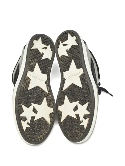 Pre-owned Jimmy Choo Glitter Leather Sneakers