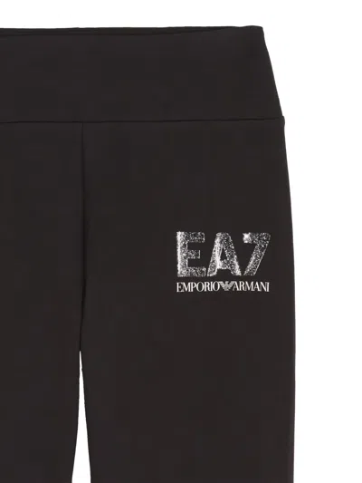 Emporio Armani Ea7 Logo Leggings In Black