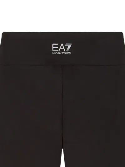 Emporio Armani Ea7 Logo Leggings In Black