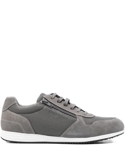 Geox Arthien Zip-detail Sneakers In Gray