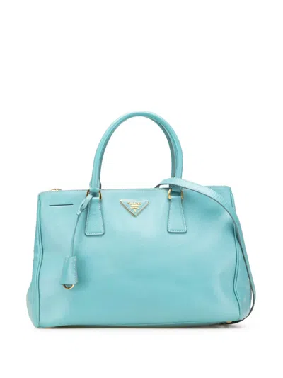Pre-owned Prada 2013-2025 Large Saffiano Lux Galleria Double Zip Satchel