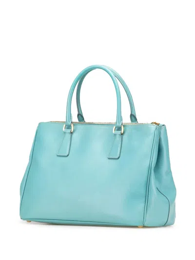 Pre-owned Prada 2013-2025 Large Saffiano Lux Galleria Double Zip Satchel