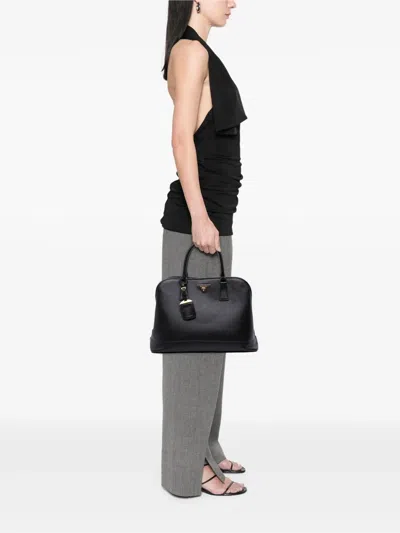 Pre-owned Prada 2010-2025 Medium Saffiano Lux Open Promenade Satchel