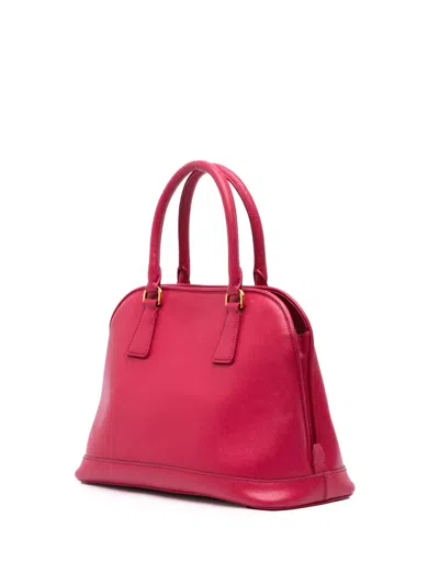 Pre-owned Prada 2013-2025 Medium Saffiano Lux Open Promenade Satchel
