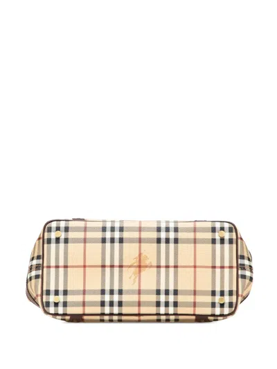 Pre-owned Burberry 2000-2017 Haymarket Check Coated Canvas Handbag