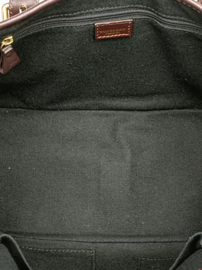 Pre-owned Burberry 2000-2017 Haymarket Check Coated Canvas Handbag