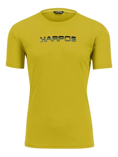 Karpos Short-sleeve Logo T-shirt In Yellow