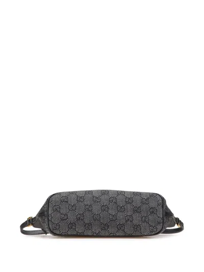 Pre-owned Gucci 2000-2015 Gg Denim Boat Shoulder Bag