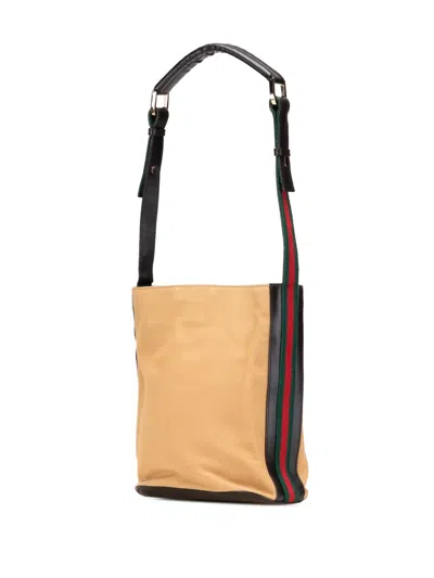 Pre-owned Gucci 2000-2015 Canvas Web Shoulder Bag