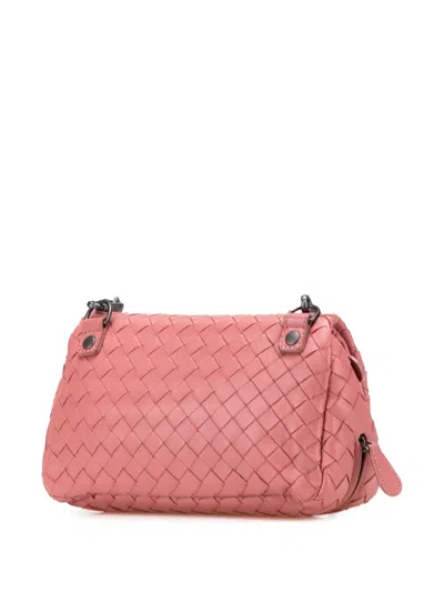 Pre-owned Bottega Veneta 2012-2025 Mini Nappa Intrecciato Expandable Chain Crossbody Bag