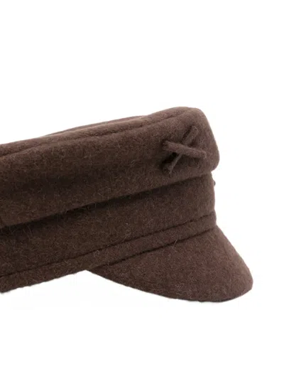 Ruslan Baginskiy Embroidered-logo Beret In Brown