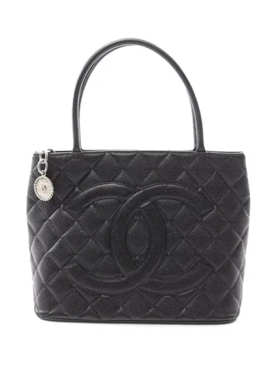 Pre-owned Chanel 2000-2002 Caviar Medallion Tote Bag