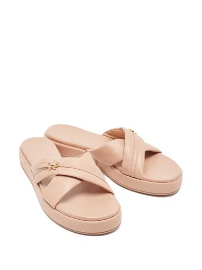 Pre-owned Gianvito Rossi Platform Cross Strap Sandals