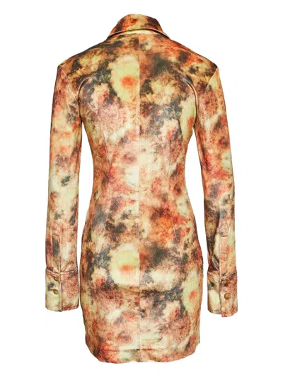 Pre-owned Nanushka Floral-print Velvet Dress