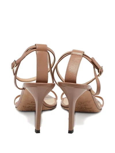 Pre-owned Jimmy Choo 110mm Patent Leather Ankle Strap Sandals