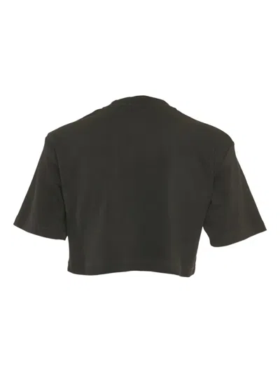 Pre-owned Off-white Ribbed-knit Crop Top