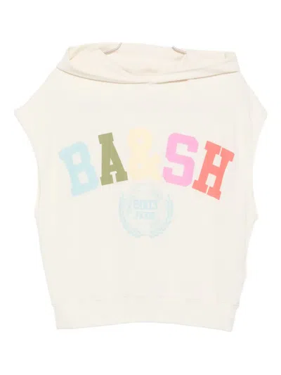 Ba&sh Logo-print Sleeveless Hoodie In White